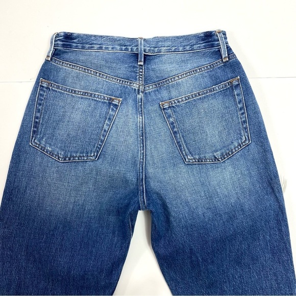 FRAME Denim Le Original Straight-Leg High Rise Jeans Style LOJ207 Whitmore Slash - Picture 5 of 15